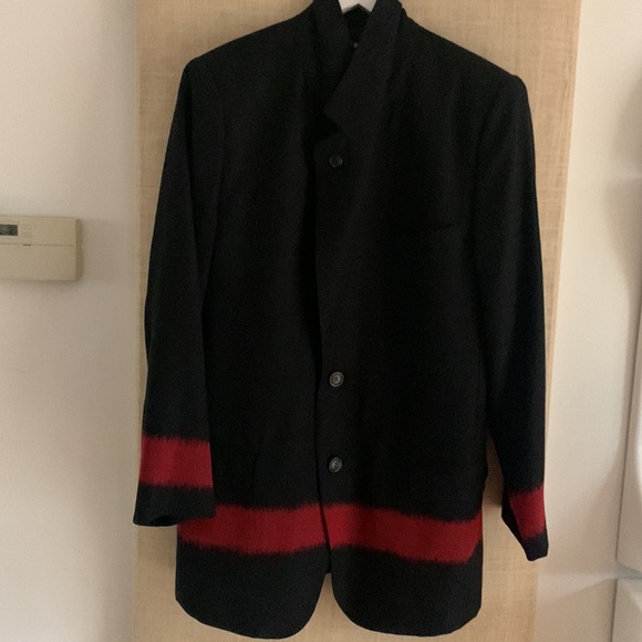 RARE archive Issey Miyake paint stitch fabric design stripe detail jacket - Picture 5 of 12